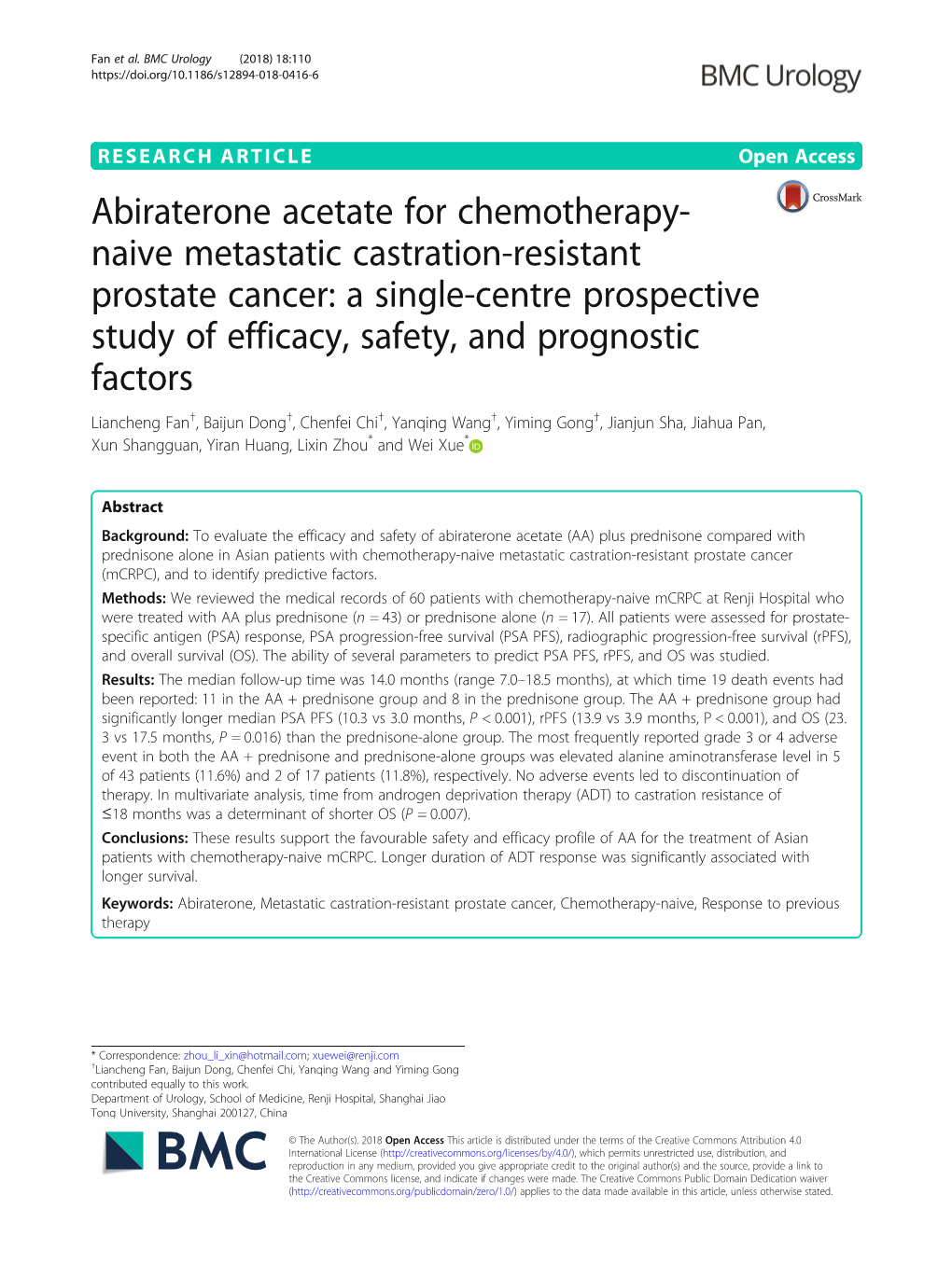 Abiraterone Acetate for Chemotherapy-Naive