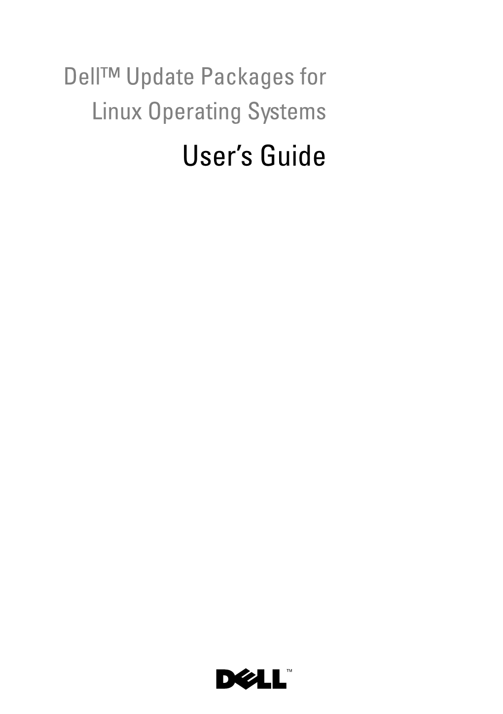 Dell Update Packages for Linux Operating Systems User's Guide
