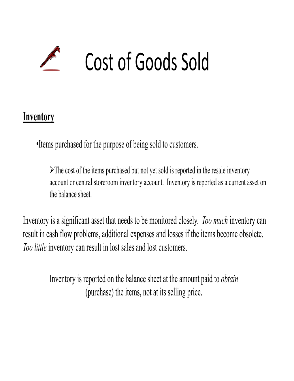 Cost of Goods Sold