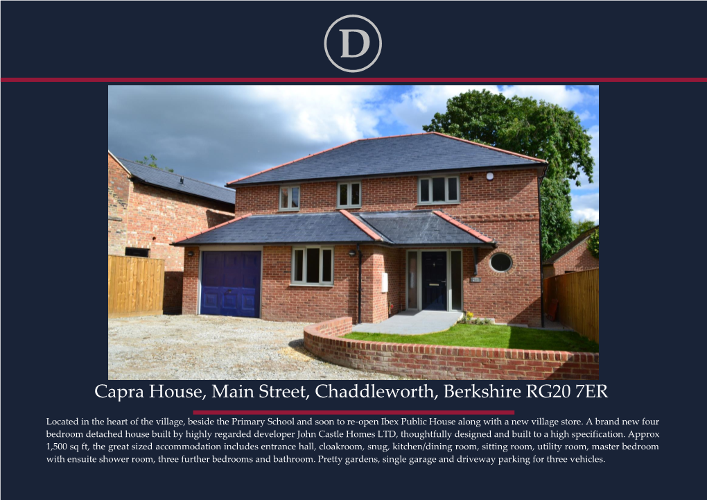 Capra House, Main Street, Chaddleworth, Berkshire RG20 7ER