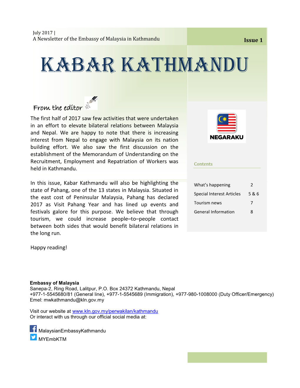 KABAR KATHMANDU Lead Story Headline