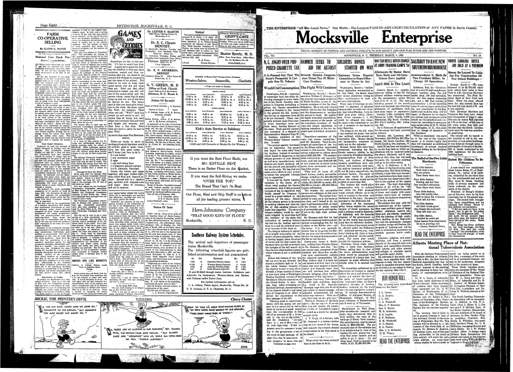 The Mocksville Enterprise and the Progressive