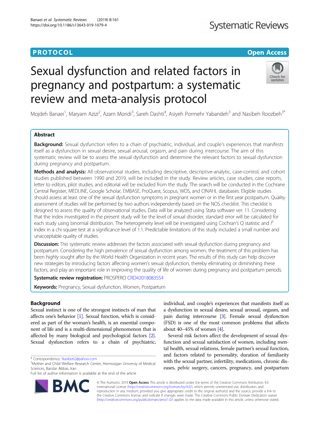 Sexual Dysfunction and Related Factors in Pregnancy