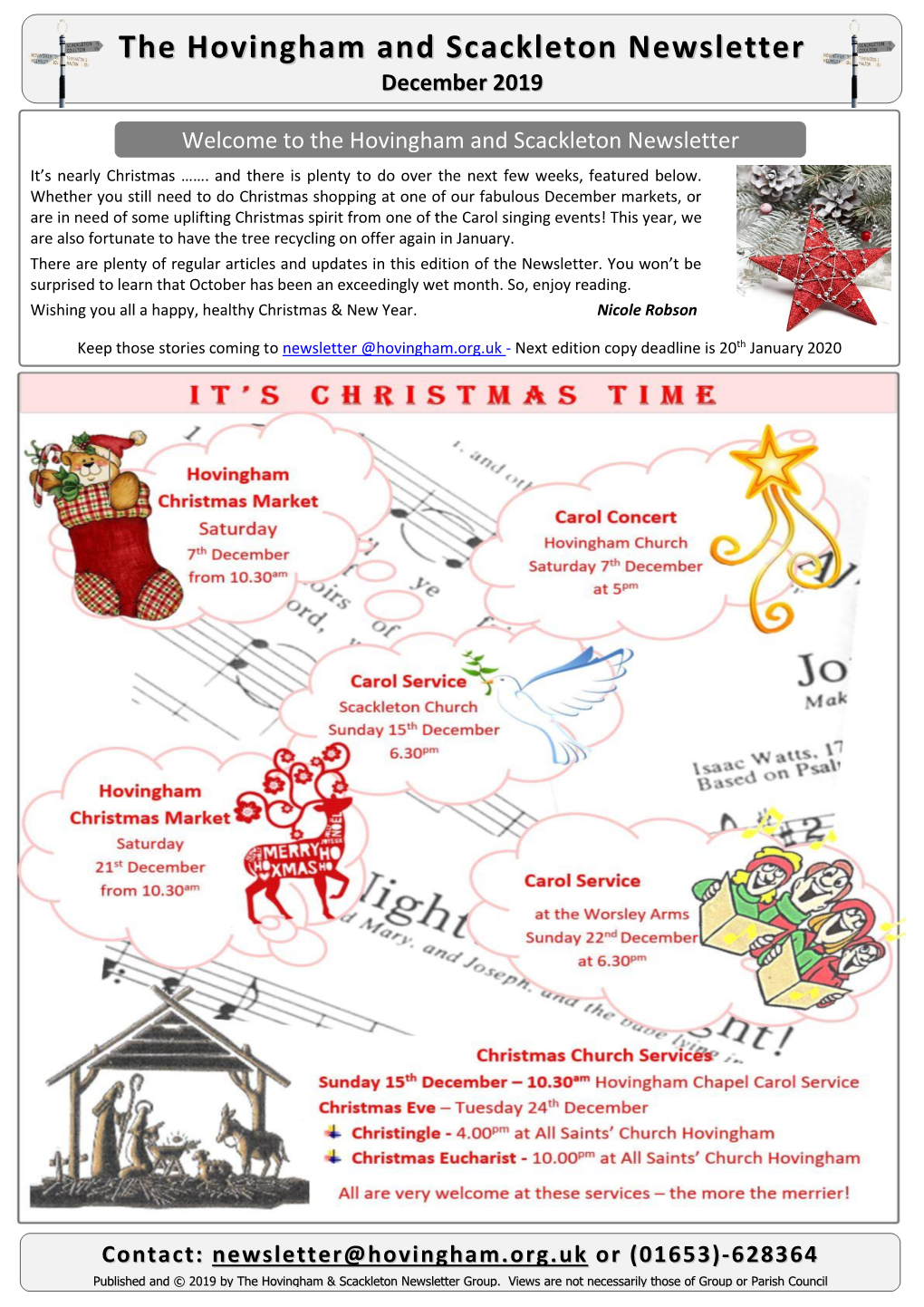 The Hovingham and Scackleton Newsletter December 2019