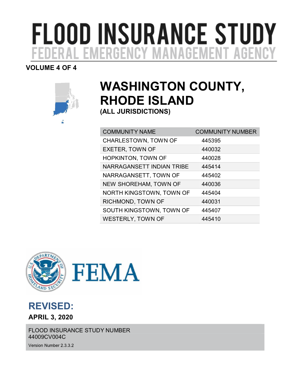 Washington County Flood Insurance Study Vol 4