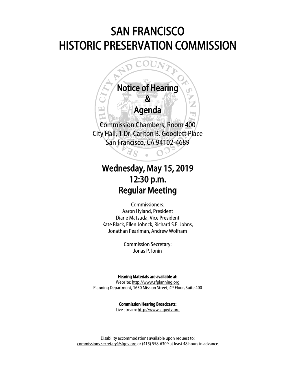 San Francisco Historic Preservation Commission