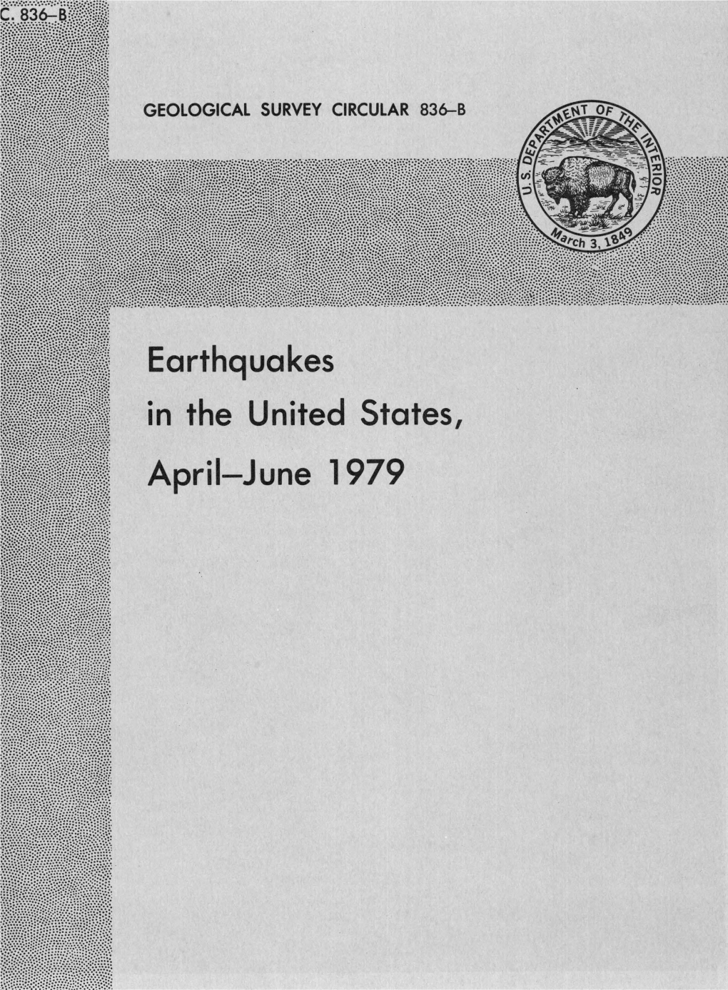 Earthquakes in the United States, April-June 1979