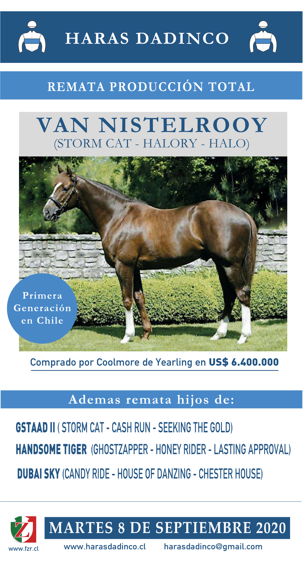 Haras Dadinco LOTE Nº 105 Candy Ride Ride the Rails Dubai Sky C