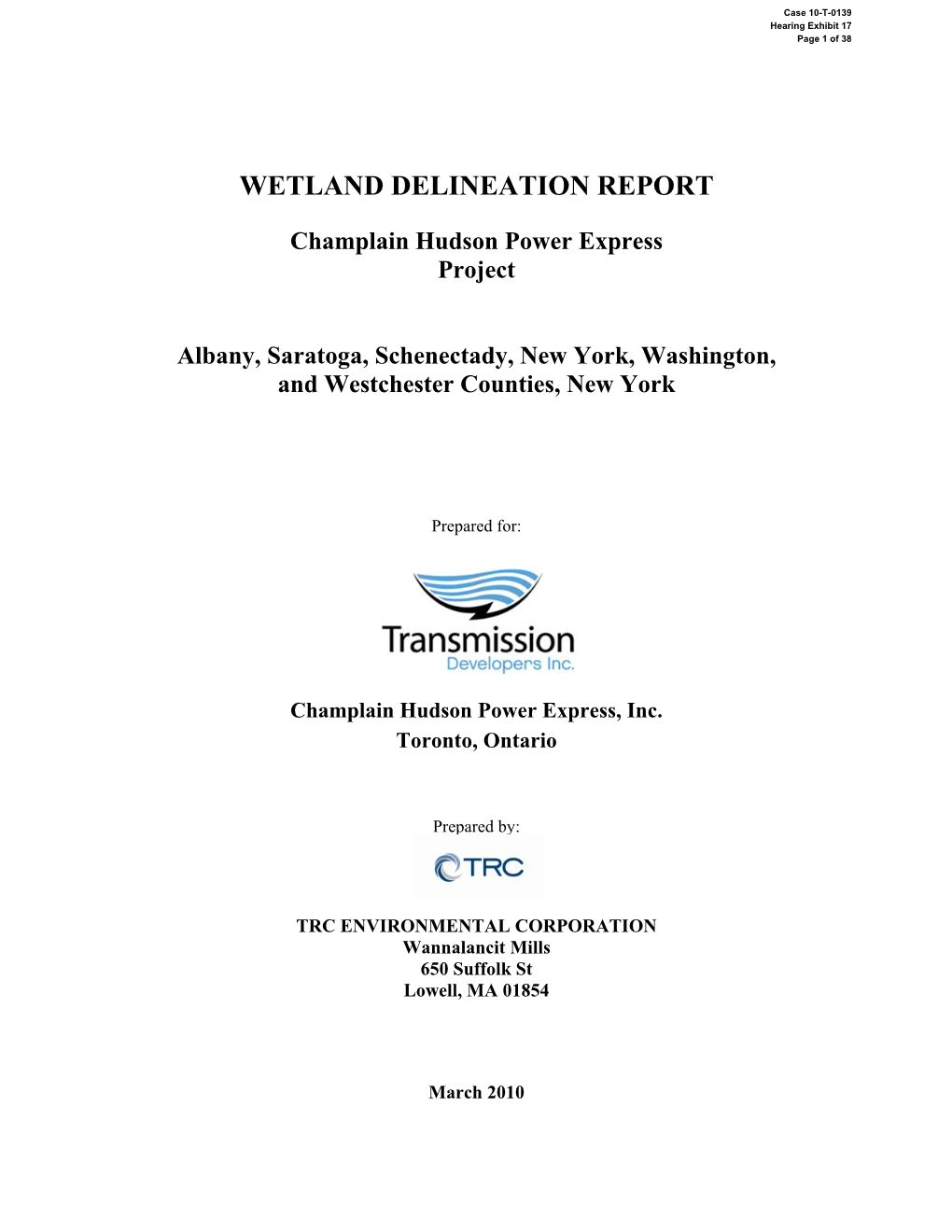 Wetland Jurisdictional Determination Report