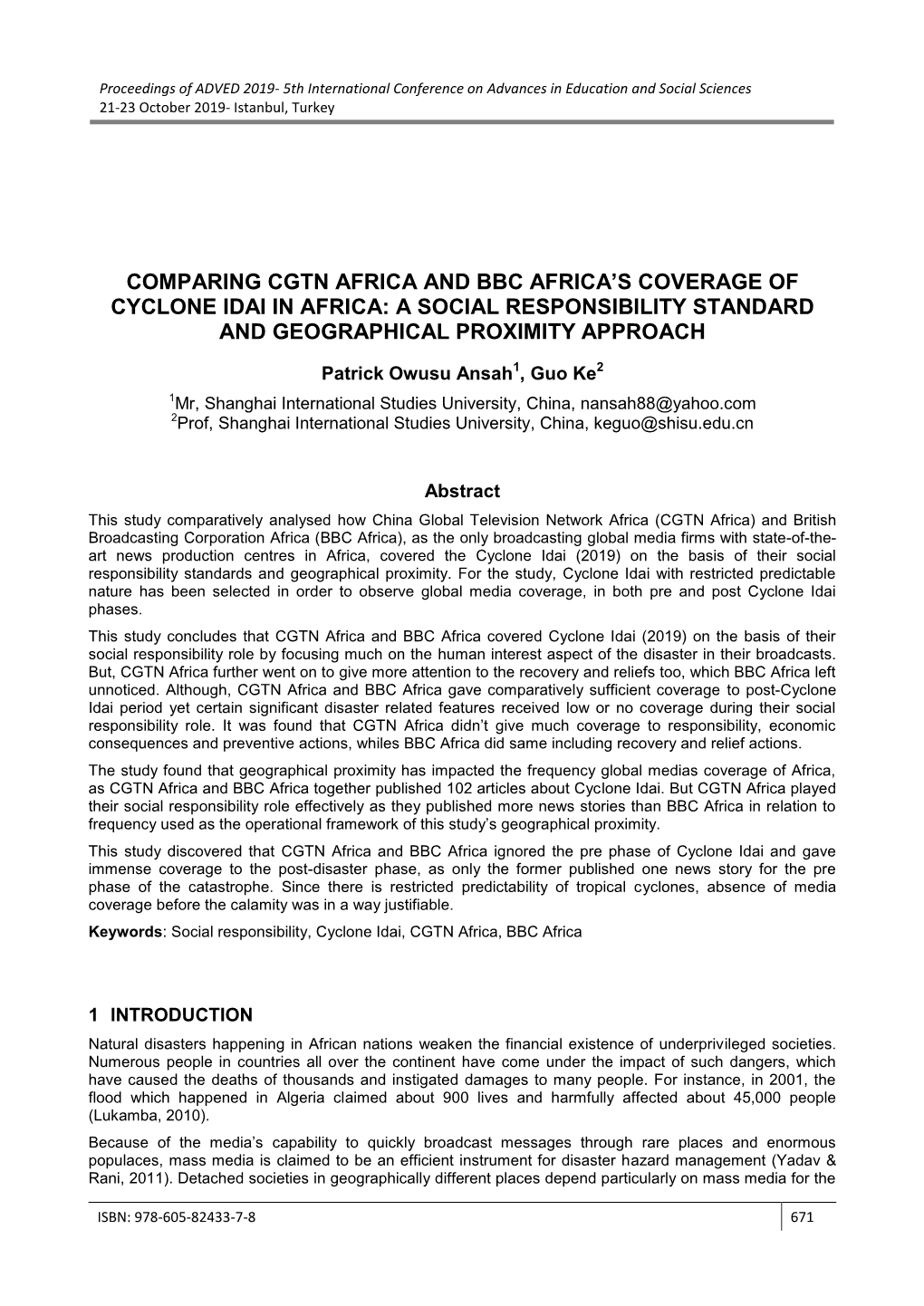 Comparing Cgtn Africa and Bbc Africa's