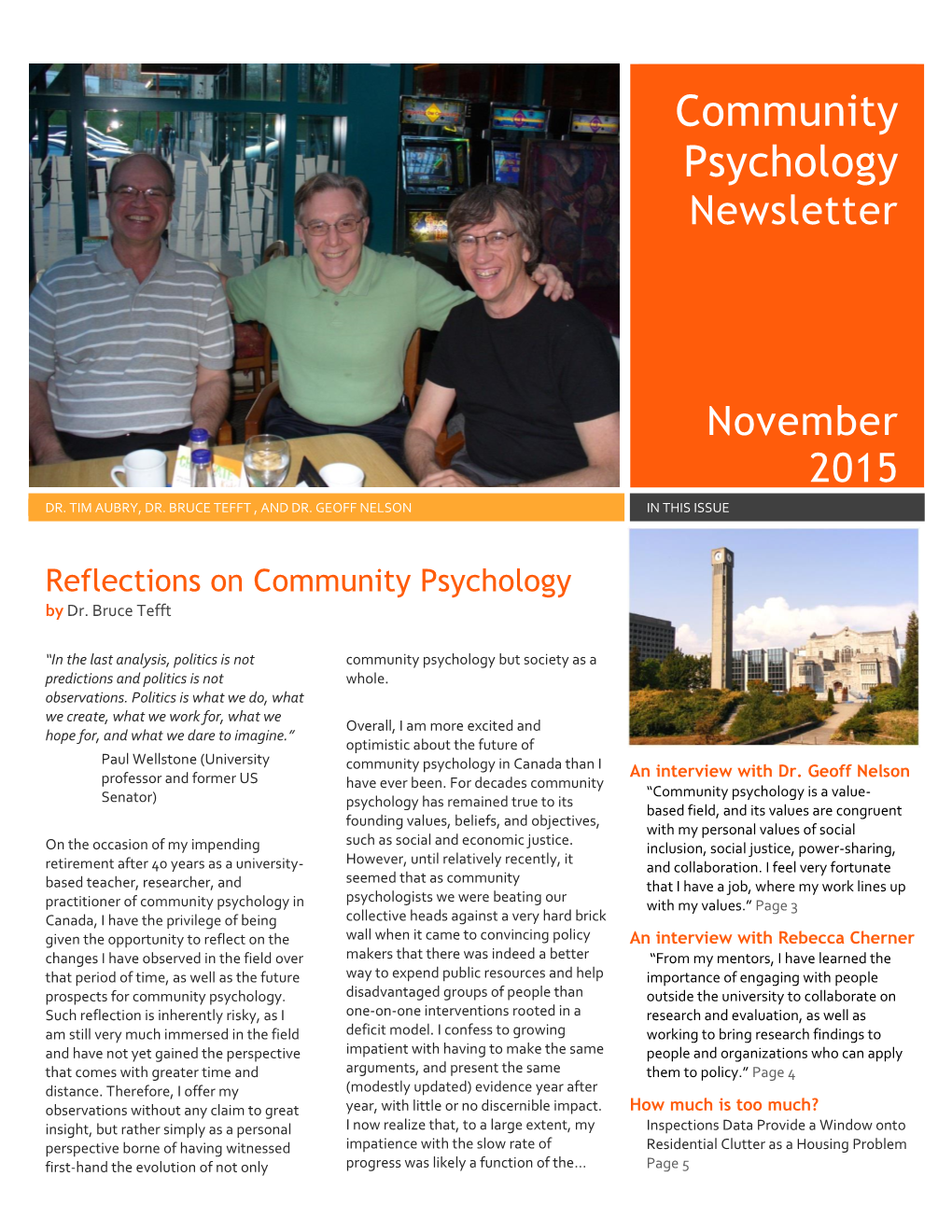 Community Psychology Newsletter