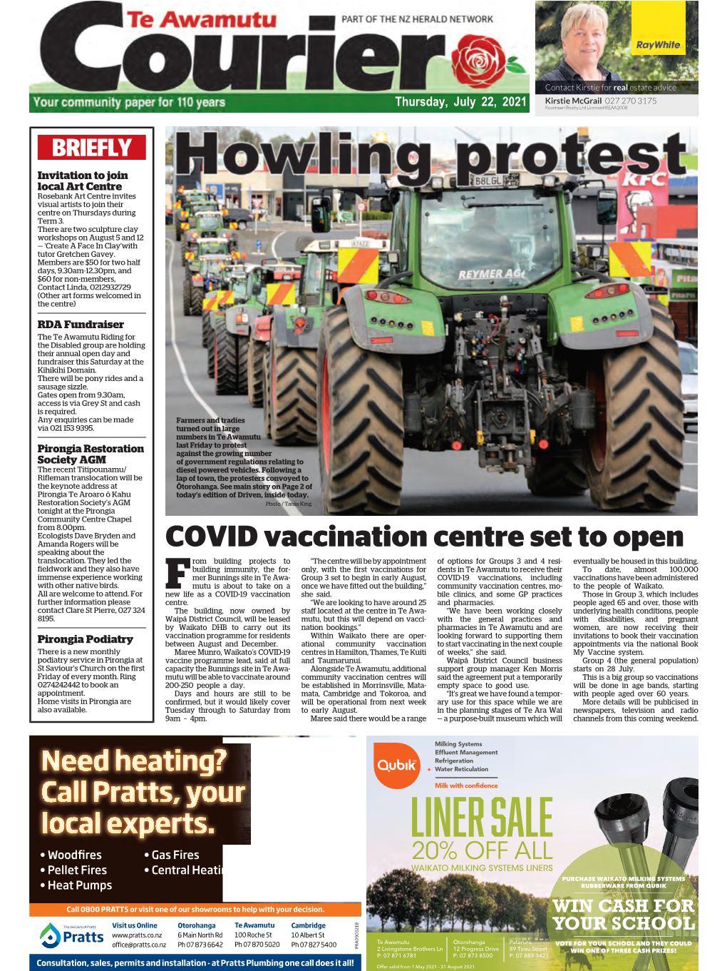 Te Awamutu Courier Thursday, July 22, 2021 ■ LETTERS to the EDITOR