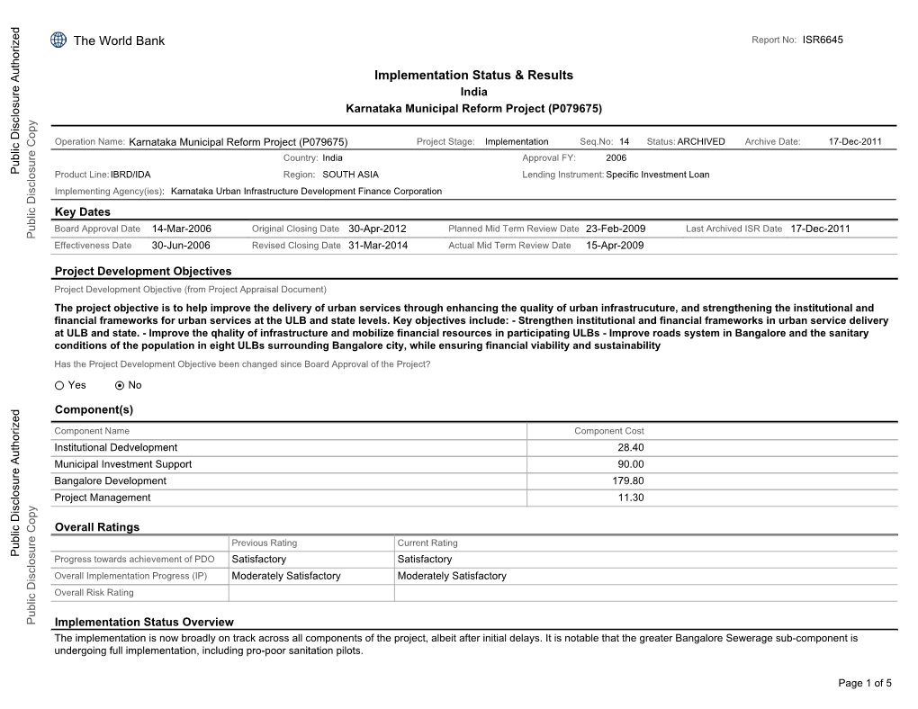 World Bank Document