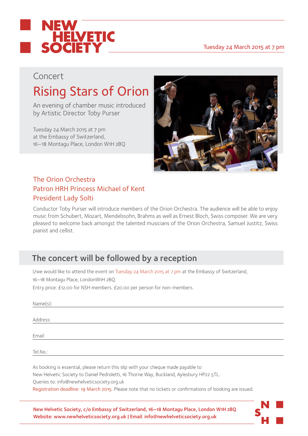 Rising Stars of Orion an Evening of Chamber Music Introduced by Artistic Director Toby Purser