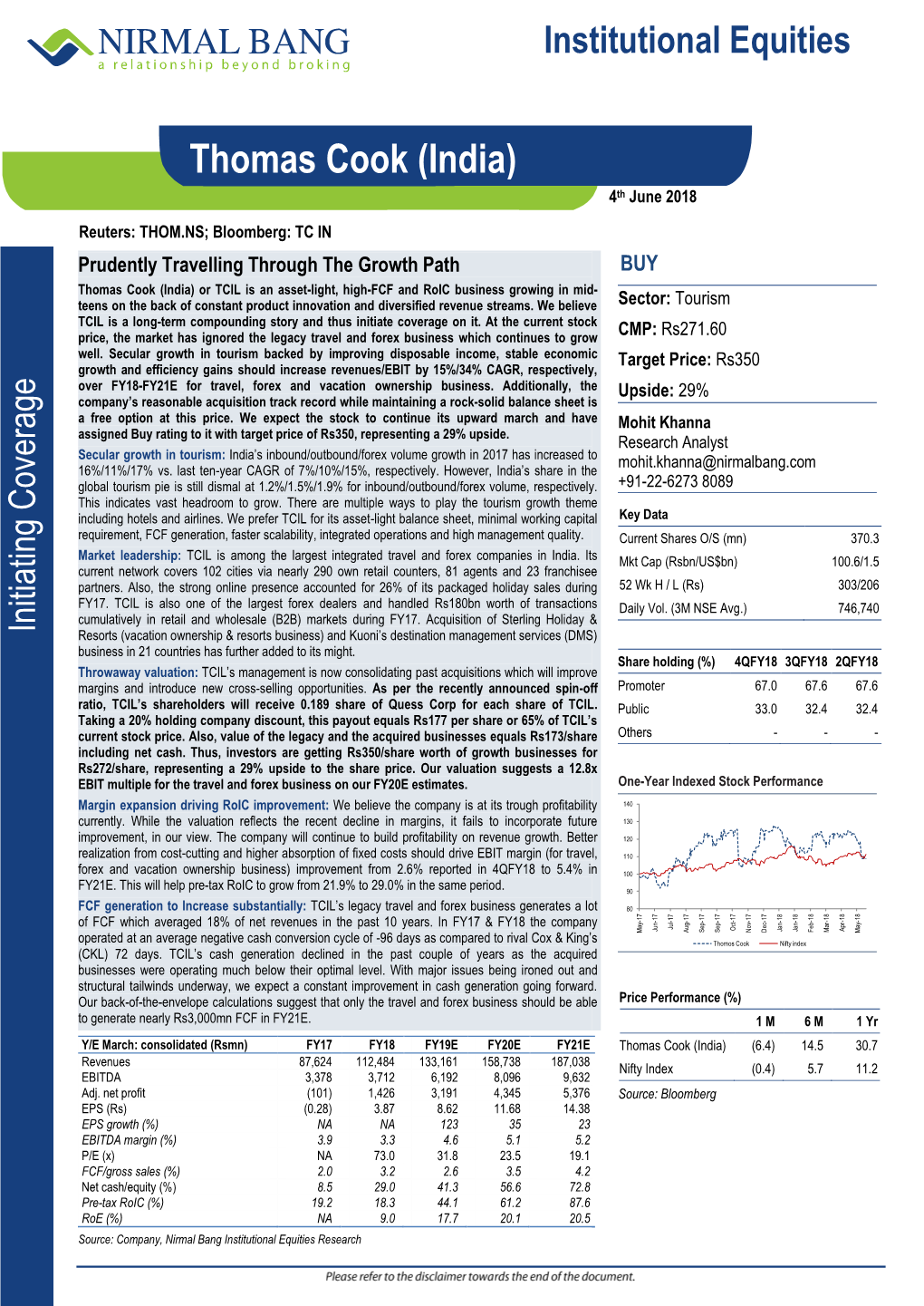 Thomas Cook (India) 4Th June 2018