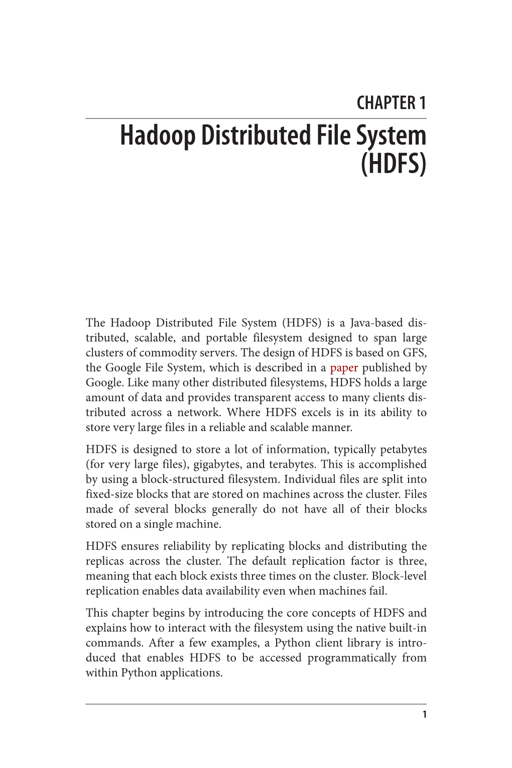 Hadoop Distributed File System (HDFS)