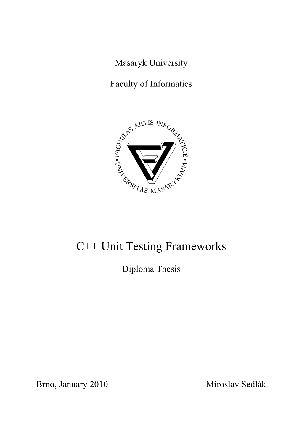 2.5 the Unit Test Framework (UTF)