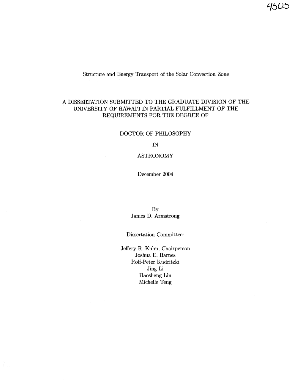 Structure and Energy Transport of the Solar Convection Zone A