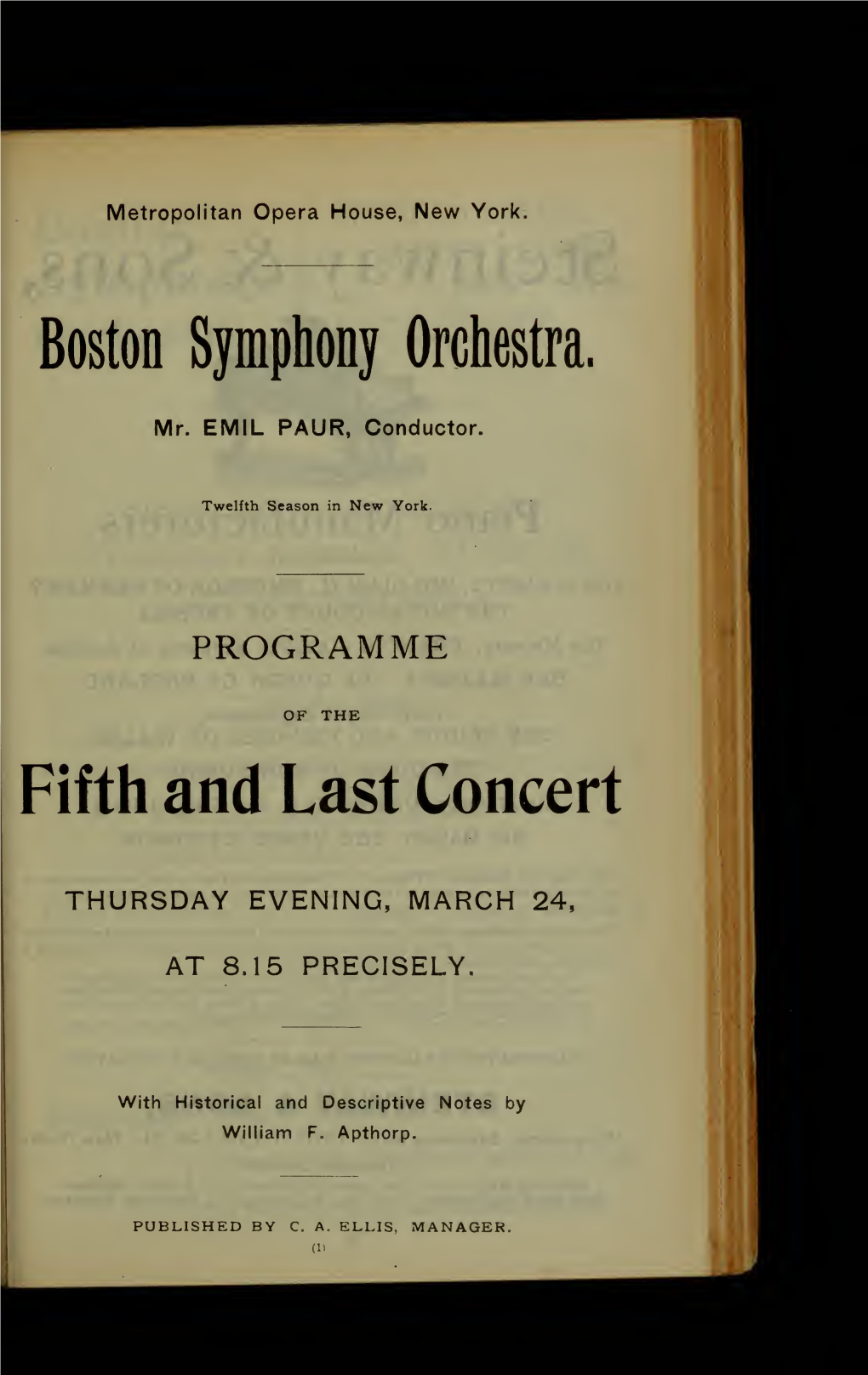 Boston Symphony Orchestra Concert Programs, Season 17, 1897-1898