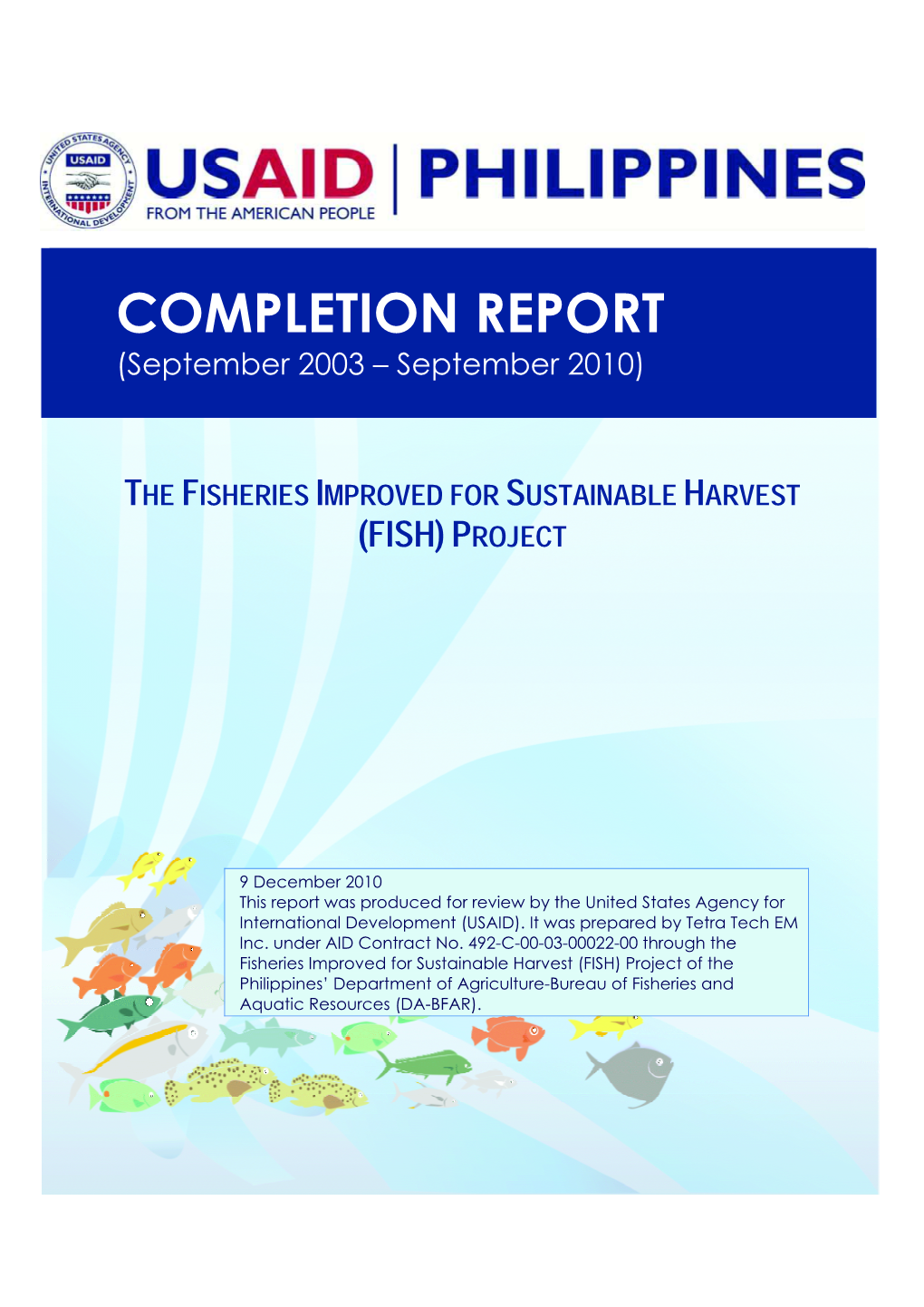 COMPLETION REPORT (September 2003 – September 2010)