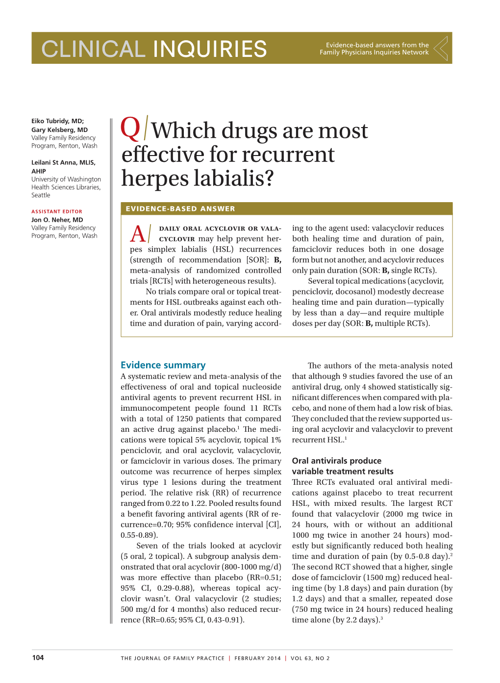 Which Drugs Are Most Effective for Recurrent Herpes Labialis?