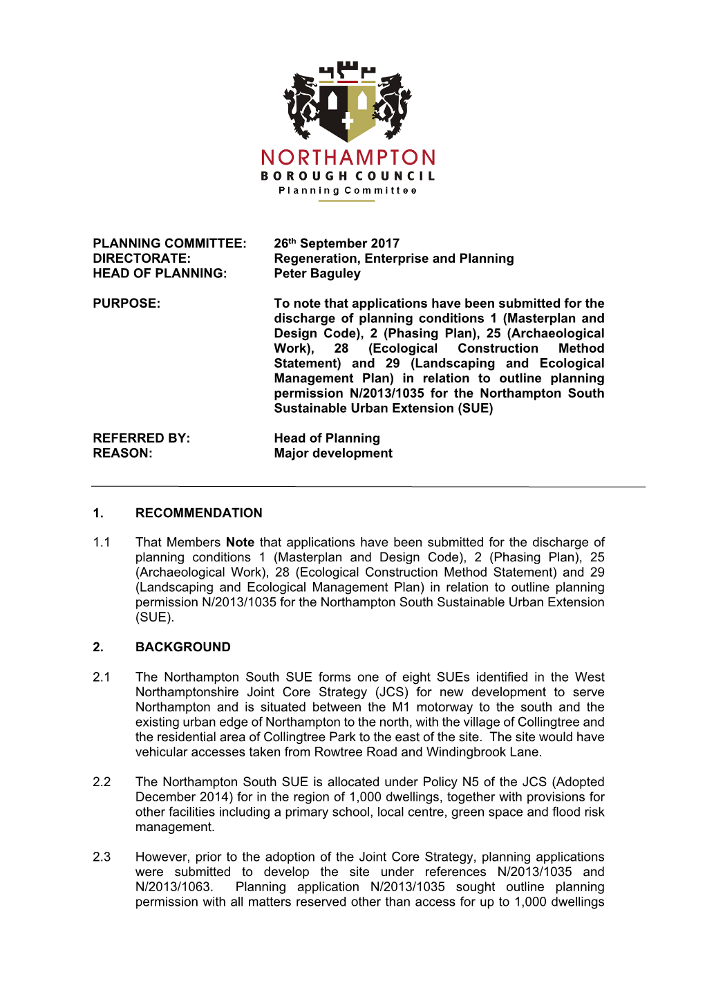 Northampton South SUE Conditions Report.Pdf