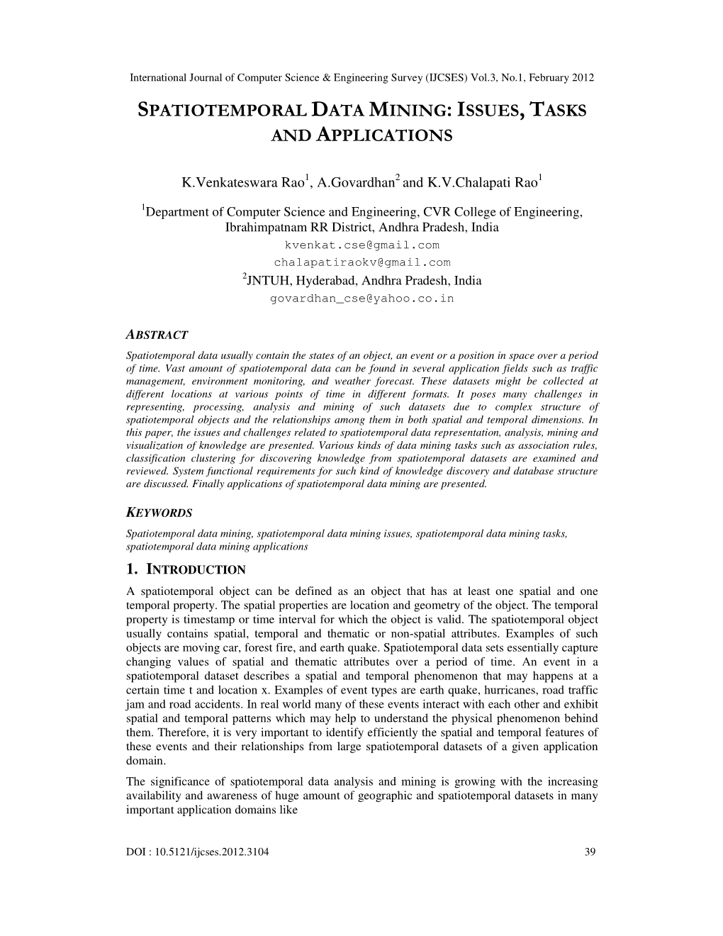 Spatiotemporal Data Mining: Issues, Tasks And