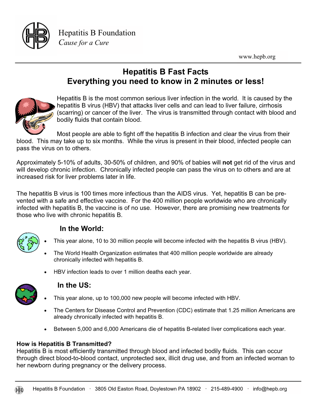 Hepatitis B Fast Facts Everything You Need to Know in 2 Minutes Or Less!