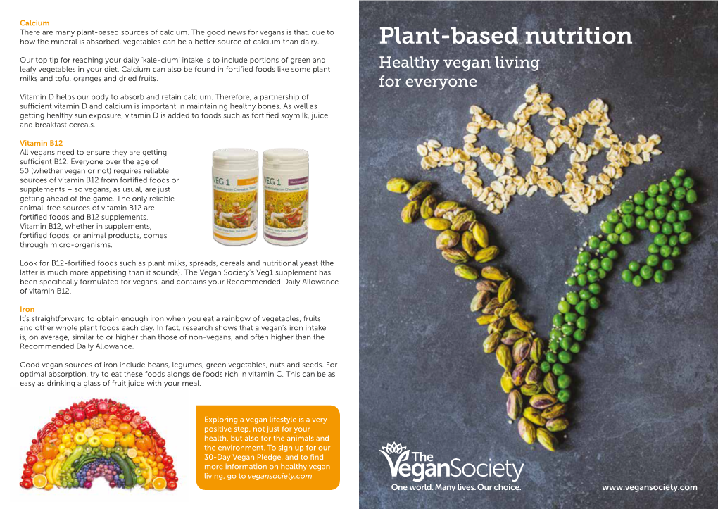 Plant-Based Nutrition Leaflet