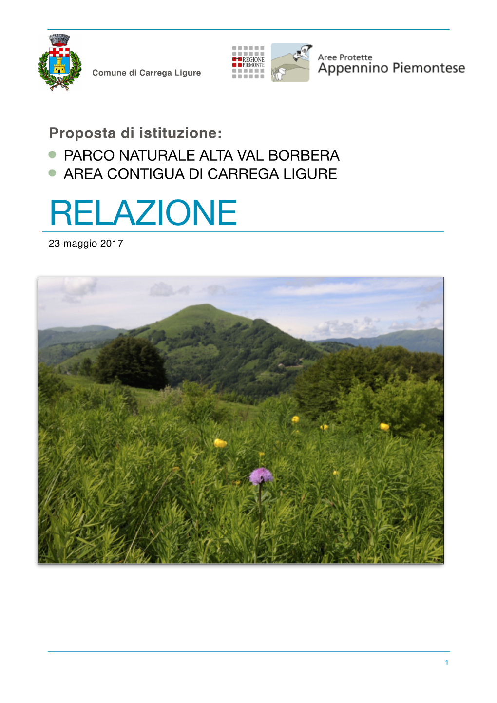 Relazione Istituzione PN/AC Val Borbera