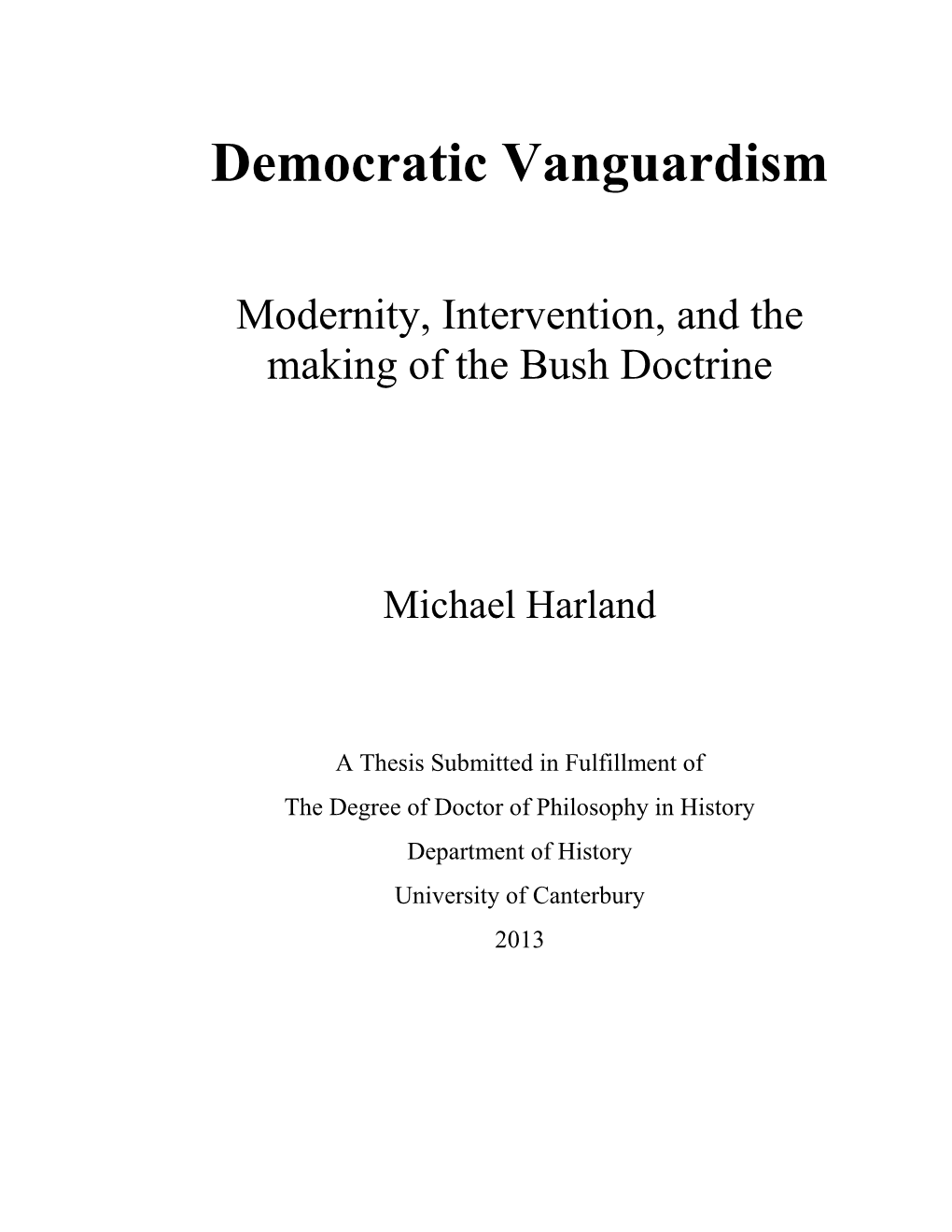 Democratic Vanguardism