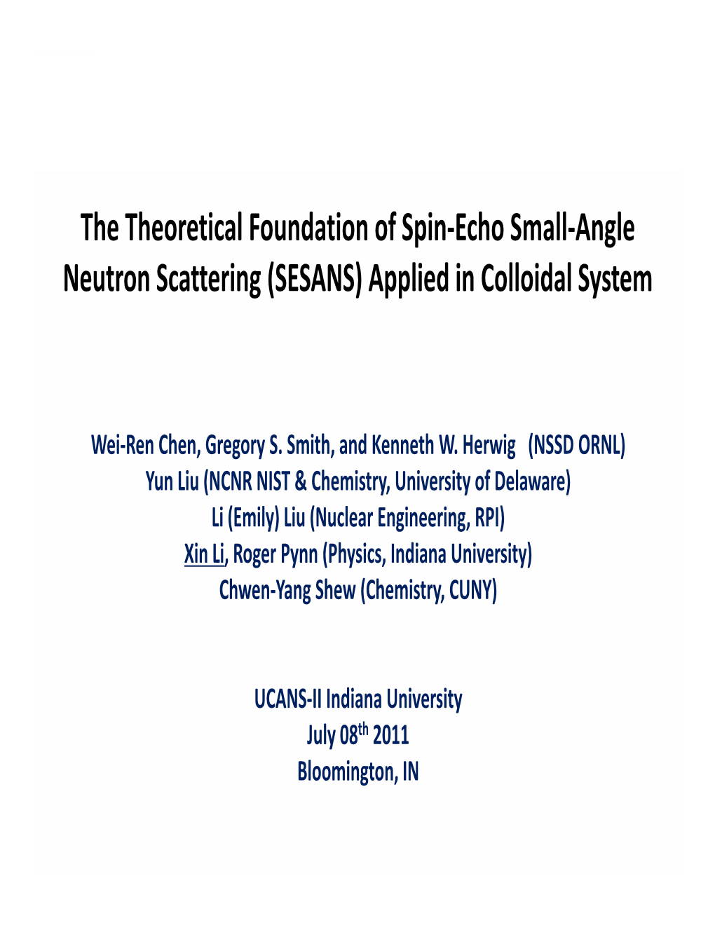 The Theoretical Foundation of Spin-Echo Small-Angle Neutron