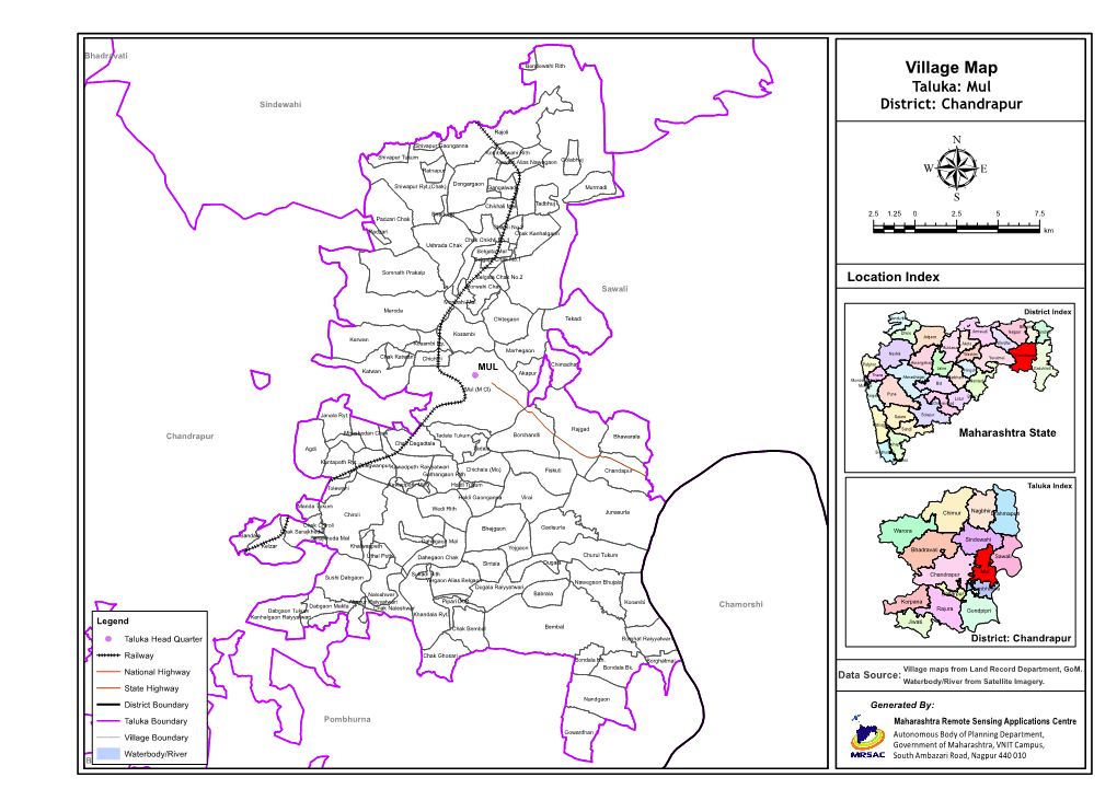 Village Map Taluka: Mul Sindewahi District: Chandrapur