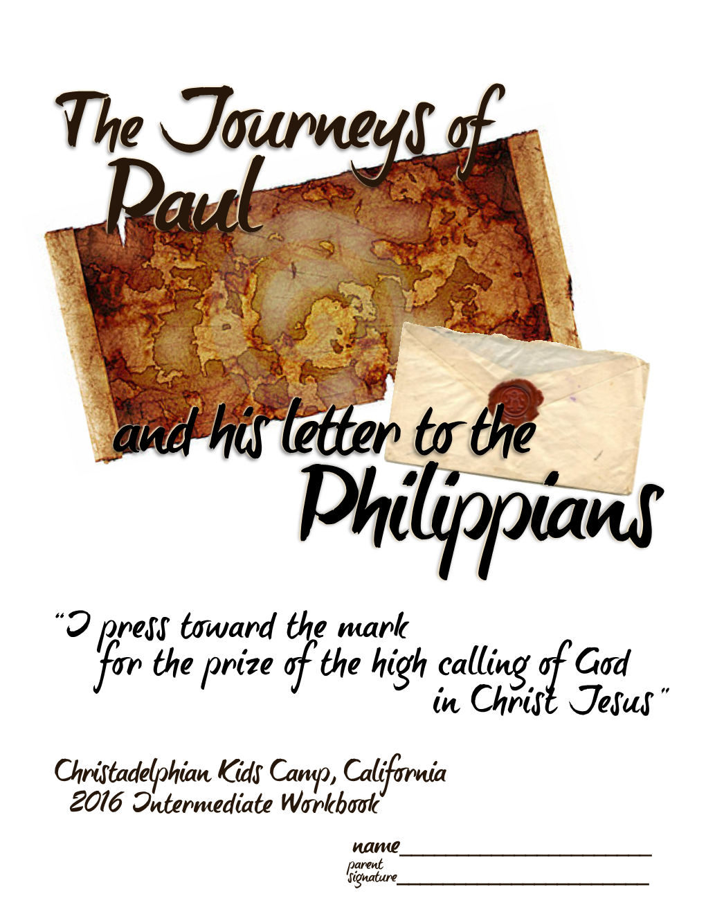 Paul & Philippians Intermediate Kids Camp Workbook 2016