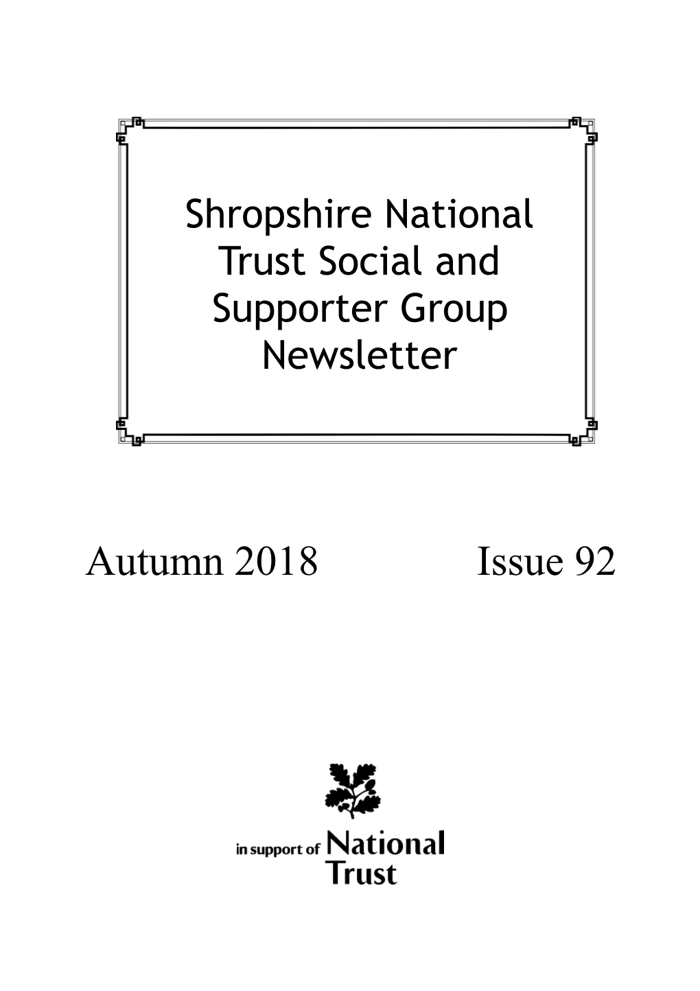 Autumn 2018 Newsletter