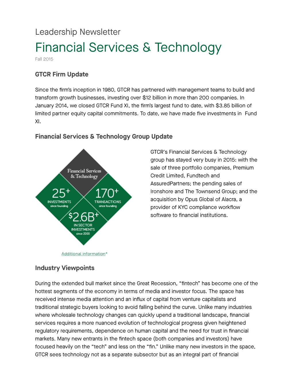 Financial Services & Technology