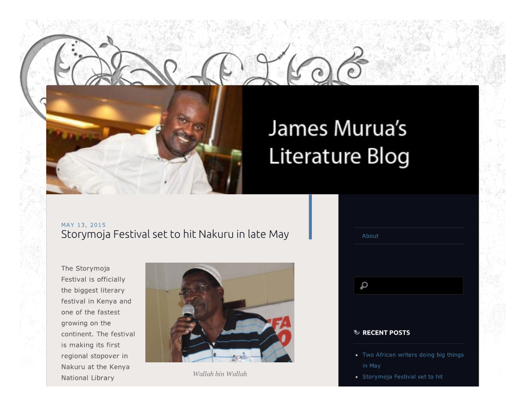 Storymoja Festival Set to Hit Nakuru in Late May James Murua's