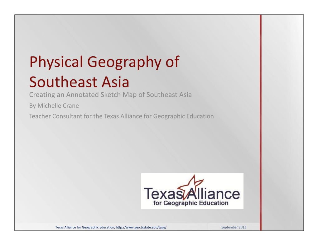 Physical Geography of Southeast Asia