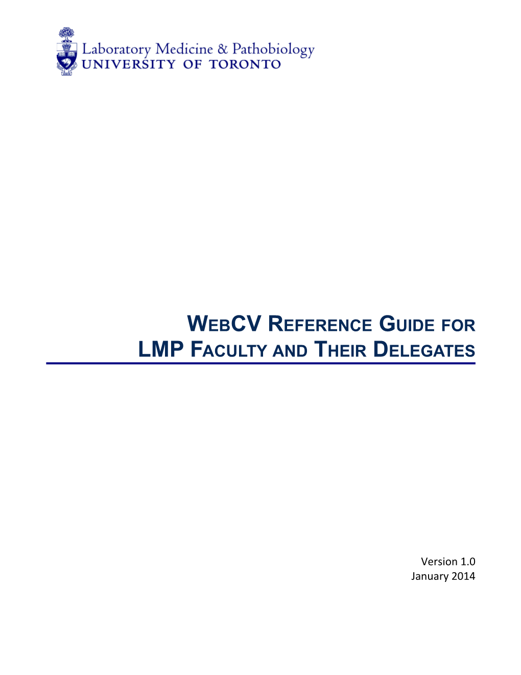 Webcv Reference Guide For