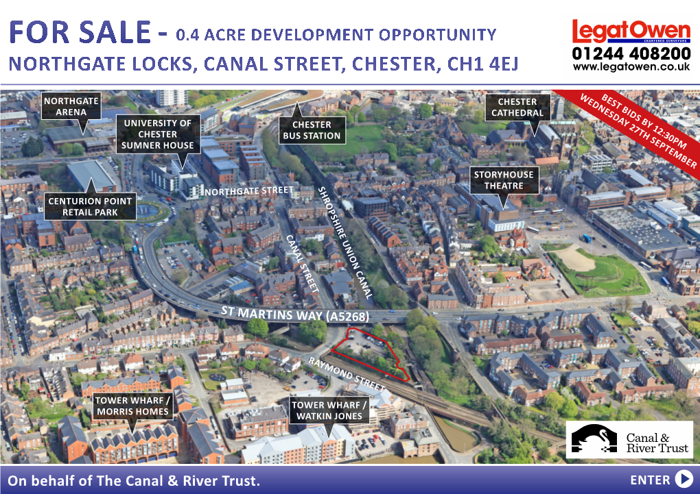 For Sale – Northgate Locks, Canal Street, Chester, Ch1 4Ej a Unique Development Opportunity Located Within Chester City Centre (0.4 Acres)