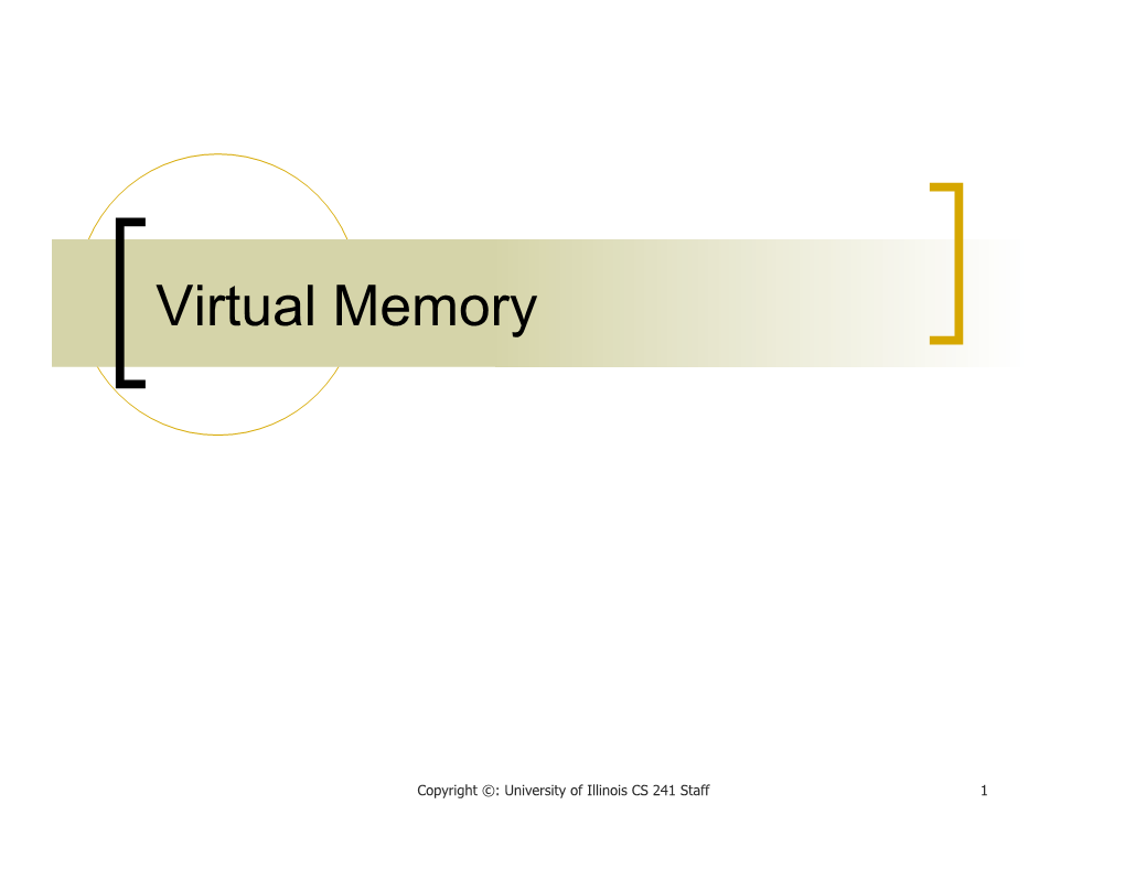 Virtual Memory