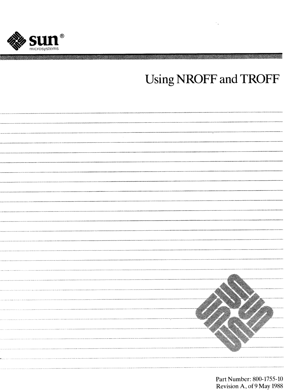 Using NROFF and TROFF