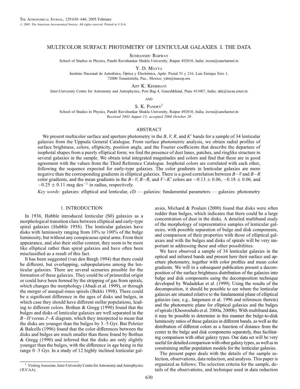 Multicolor Surface Photometry of Lenticular Galaxies