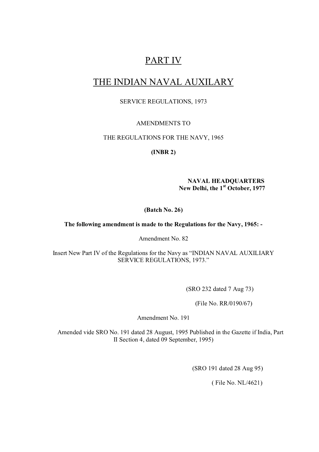 Part Iv the Indian Naval Auxilary