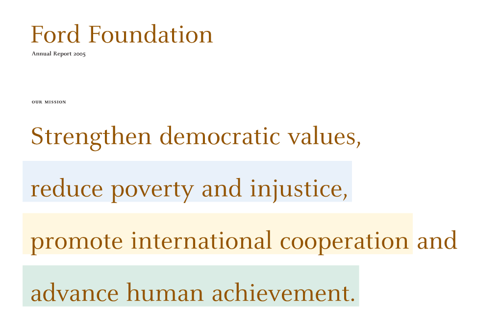 Ford Foundation Annual Report 2005