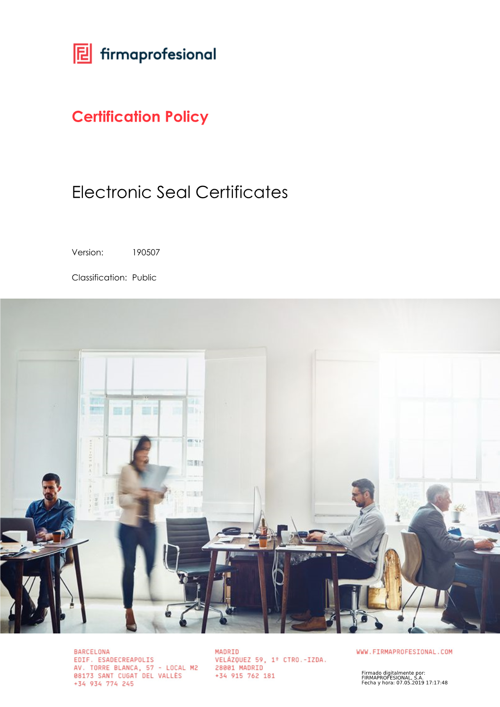 Electronic Seal Certificates