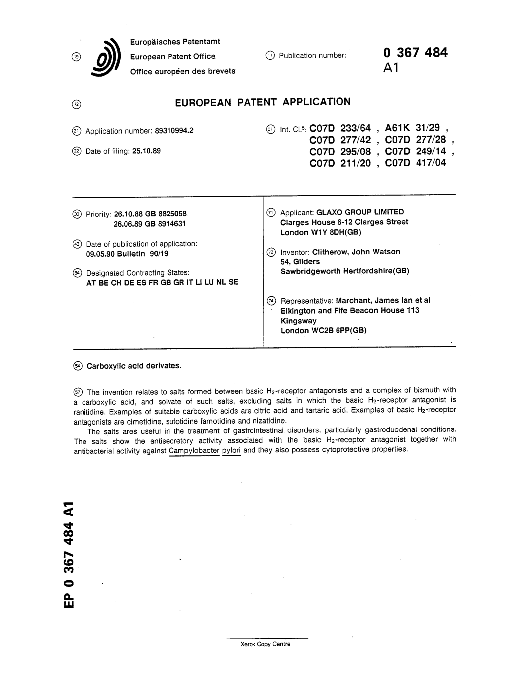 Carboxylic Acid Derivates