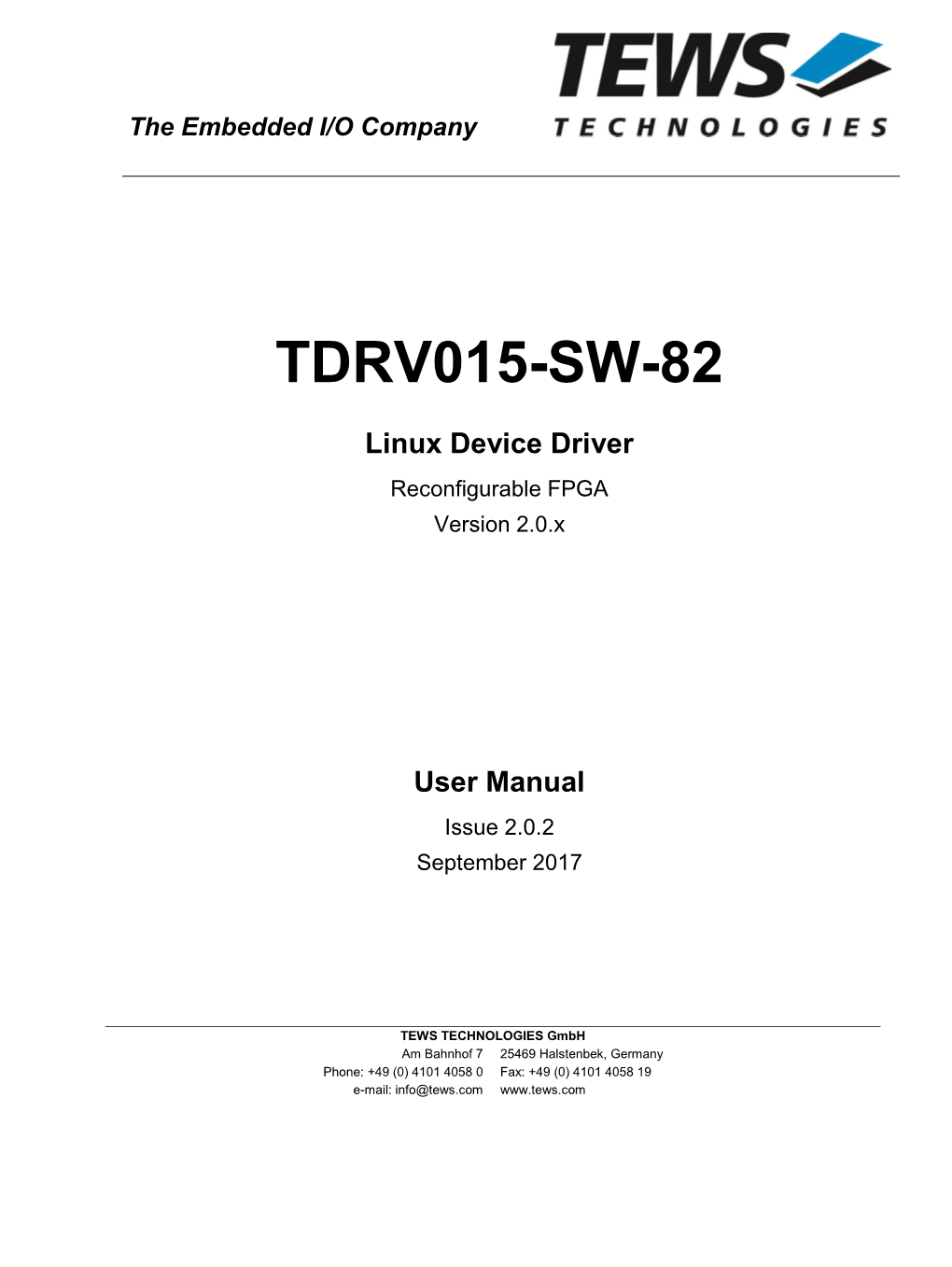 User Manual Issue 2.0.2 September 2017