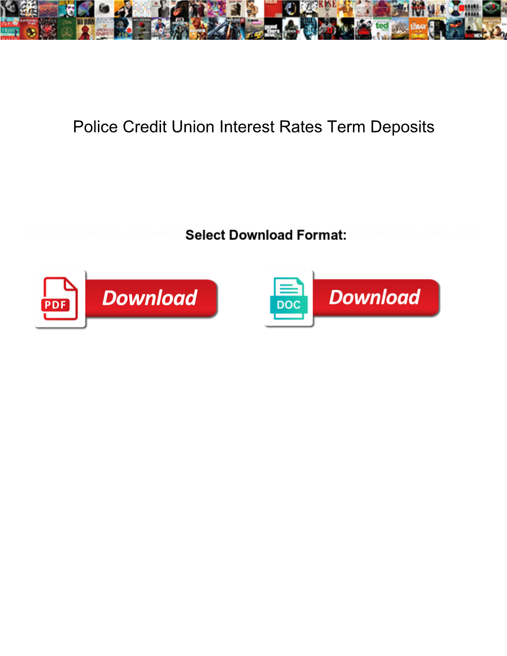 Police Credit Union Interest Rates Term Deposits