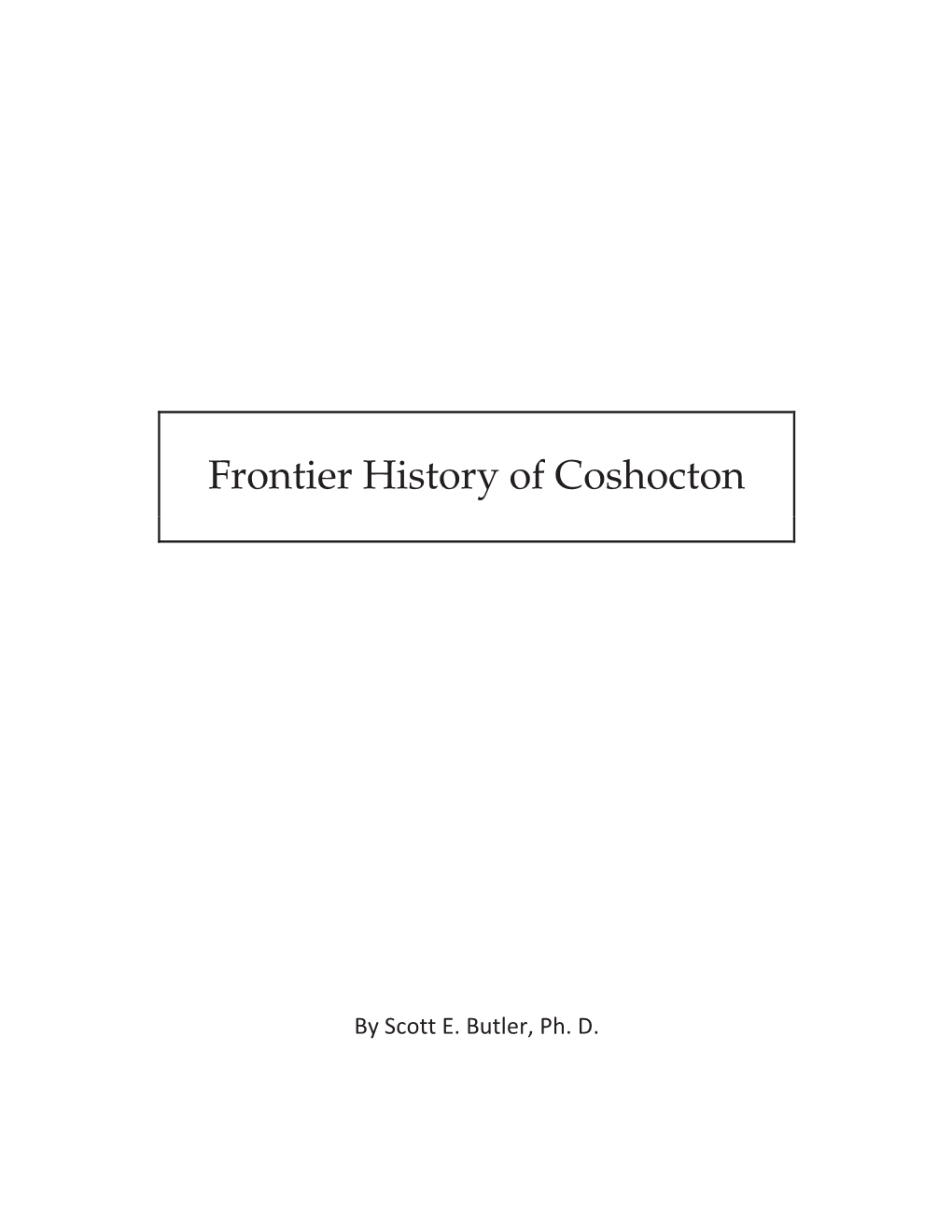 Frontier History of Coshocton